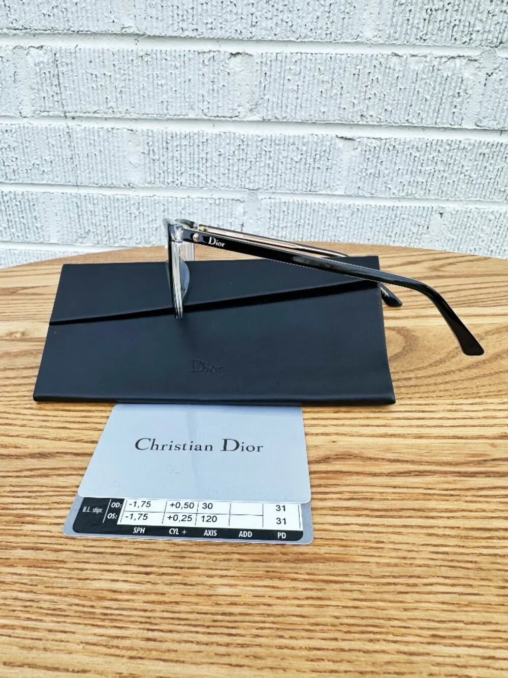 Christian Dior Ladies Black Round Eyeglass Frames Montaigne-25 Eyeglasses